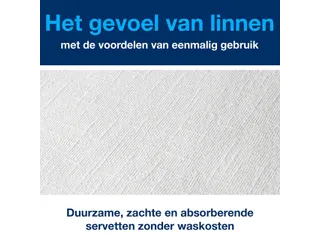 Servetten Tork 478711 LinStyle 1-laags 39x39cm wit 1/4 vouw 50st. - 5