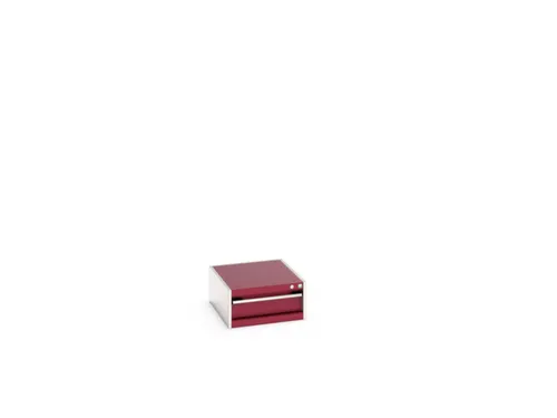 ladekast HxBxD 250x525x650mm 1lade RAL7035 front RAL3004