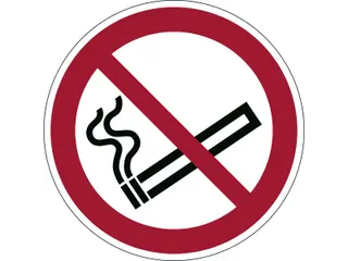 Vloermarkeringssticker Rood Wit Roken Verboden 430mm - 1