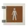 Premium Pictogram Glasslook Houtlook Heren 150x150mm