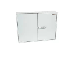 sleutelkast,400haak,HxBxD 550x730x140mm,romp grijs,front grijs - 1