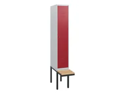 locker met bank,HxBxD 1950x300x815mm,1vak,vak B 300mm,cil.-slot