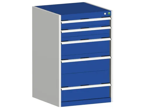 ladekast HxBxD 1000x650x525mm 5laden romp RAL7035 front RAL5010