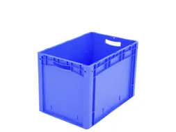 Euronorm Stapelkrat 420x600x400mm Wanden/bodem Gesloten Blauw 85l