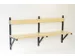 banc mural,HxLxP 710x2000x360mm,bois,structure acier RAL7016
