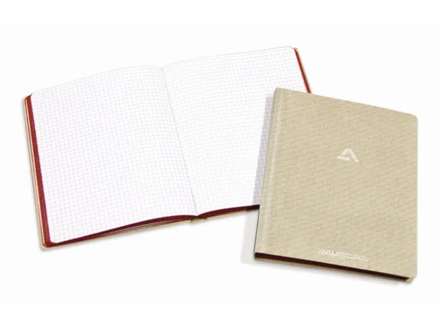 Carnet de notes Aurora A5 carreau 5x5mm 192 pages 80g lin gris
