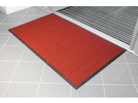 schoonloopmat HxLxB 7x900x600mm rubber met oppervlak in kubusvorm rood