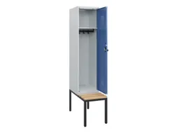locker met bank,HxBxD 1950x400x815mm,1vak,vak B 400mm,draaigrendel