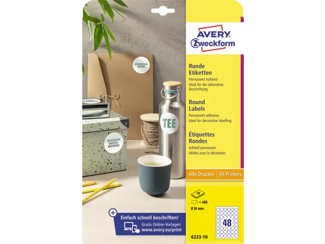 Etik Rond Wt Perm 30Mm 480X