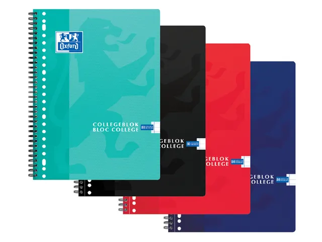 Collegeblok Oxford School Scribzee A4 23-Gaats Ruit 10Mm 80Vel Assorti