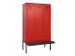 locker met bank,voor scheiding van kleding,HxBxD 2120x1200x815mm,3vak