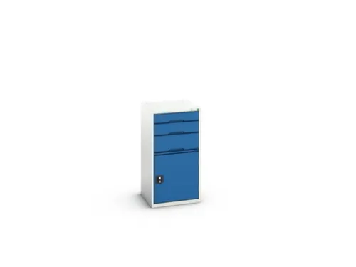 ladekast HxBxD 1000x525x550mm 3laden romp RAL7035 front RAL5010