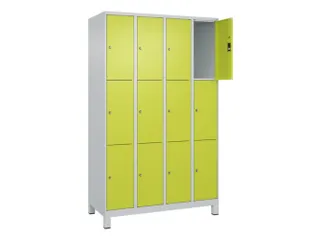 lockerkast,HxBxD 1950x1200x500mm,4x3vakken,vak B 300mm,cil.-slot - 1