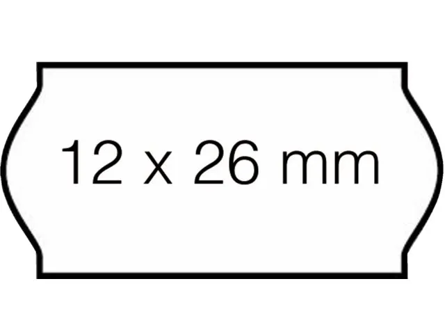 Prijsetiket 12x26mm Open-Data C6 permanent wit 1500 stuks