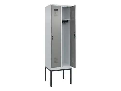 locker,HxBxD 2120x600x500mm,2vak,vak B 300mm,draaigrendel