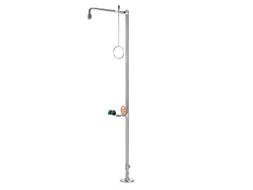 Plens-/Oogdouche,2Sproeikoppen Vast,75L/Min,Aansluiting 1 1/4 Inch Bin