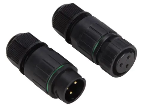 3P Connector Voor Kabel - Waterbestendig IP67 - 13A 230V (1 SET)