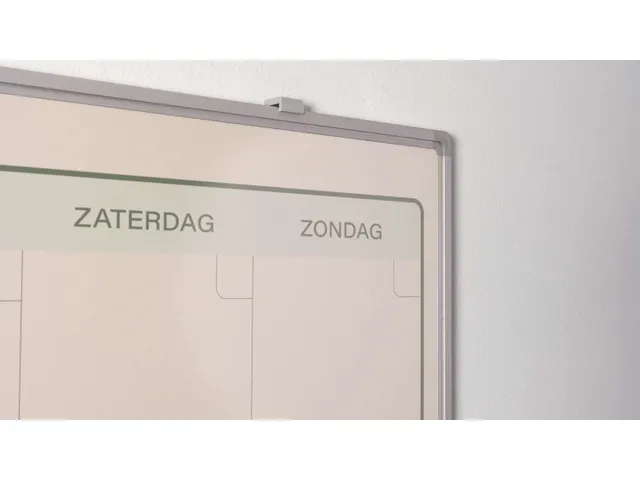 Weekplanner Elegance Nederlands softline profiel 8mm 90x120cm aluframe
