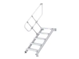 industrietrap bordes H 2 25m 9treden trede B 800mm 60° aluminium