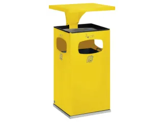 Combi-Asbak Staalplaat Geel 950x500x500mm 3 Inworpopeningen - 1