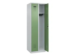 locker,HxBxD 1850x600x500mm,2vak,vak B 300mm,cil.-slot,staand op vloer - 2