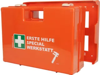 verbandkoffer,v. werkplaats,DIN 13157,ABS oranje,m. wandhouder - 3