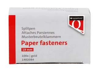 Splitpen Quantore 19mm 100 stuks goud - 1