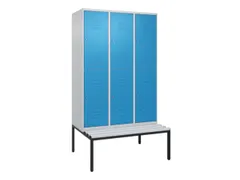 armoire vestiaire avec banc à deux niveaux HxlxP 2120x1200x815mm