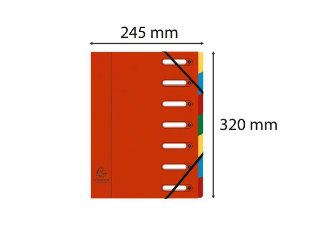 Sorteermap Harmonika vensters 7vak rood