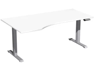 In hoogte verstelbaar bureau in vrije vorm,HxBxD 630-1280x1800x1000mm - 1