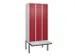 locker voor scheiding van kleding,HxBxD 2120x900x815mm,3vak