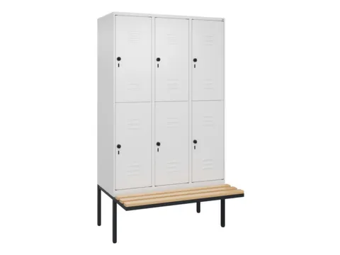 Dubbeldekse dekenkist,HxBxD 2120x1200x815mm,3x2vak.,vak B 400mm