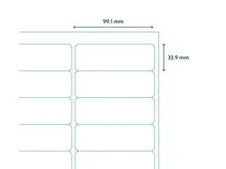 Etiketten Zelfklevend Wit 16 op A4 99.1x33.8mm 1000 Vel - 2