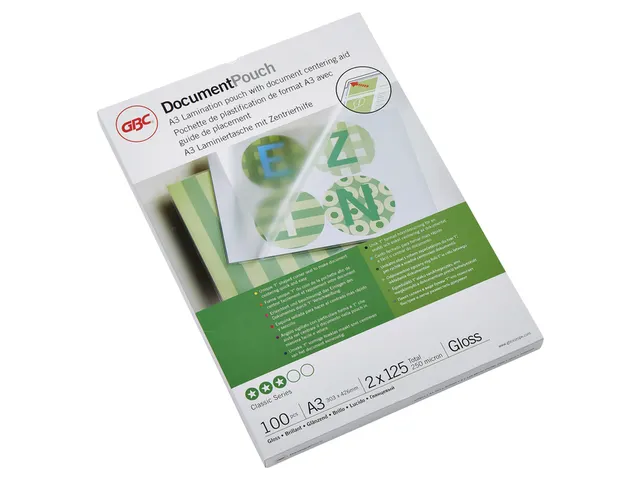 Lamineerhoes Gbc A3 125 Micron glanzend Voordeelbundel