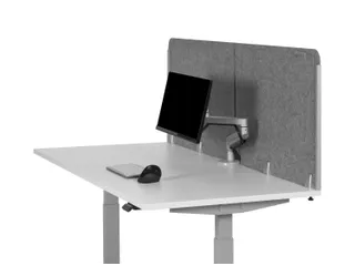 Akoestische Scheidingswand Bureau 160x60cm LichtGrijs Gesloten - 1
