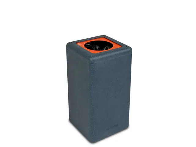 Circulaire Afvalbak BrickBin Plastic 65 Liter Grijs Oranje