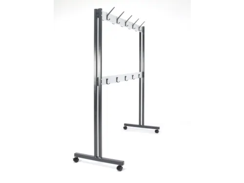 garderoberek,verrijdbaar,HxD 1800x600mm,4zwenkwielen,staal/alu,1000 mm