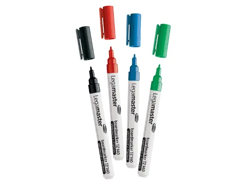 Viltstift Legamaster TZ 140 whiteboard rond 1mm assorti blister à 4 s