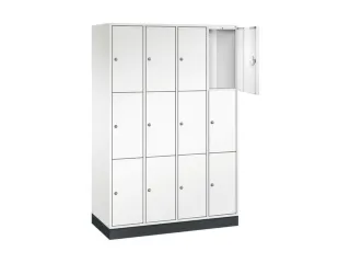 lockerkast,HxBxD 1950x1220x500mm,4x3vakken,cil.-slot,sokkel - 1