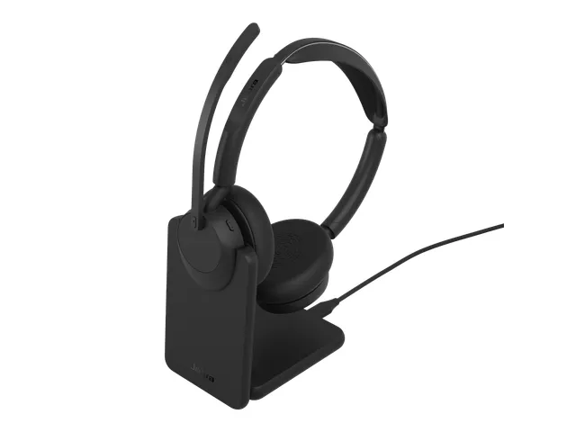 Jabra Evolve3 45 UC Stereo draadloze headset USB-C Oplaadstandaard