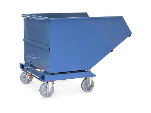 Afvalbakken 4704a Ral5007 800kg Aftapkraan