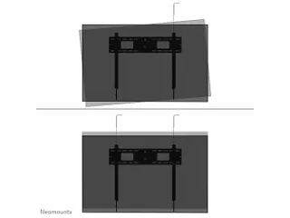 Neomounts LEVEL-750 WL30-750BL18 Vlakke heavy duty muurbeugel - 55-98 - 15