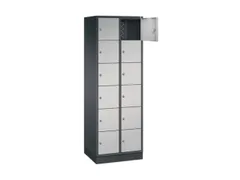 lockerkast,HxBxD 1950x620x500mm,2x6vakken,cil.-slot,sokkel