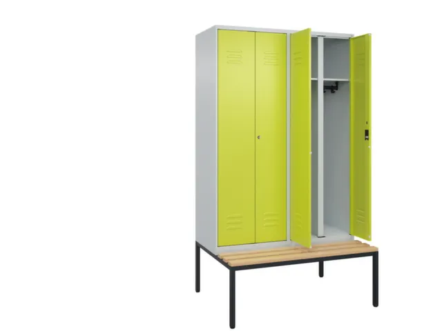 locker voor scheiding van kleding,HxBxD 2120x1200x815mm,4vak