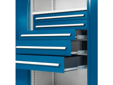 Materiaalkast Geperforeerde Deuren 1950x1000x600mm 3legborden 2laden