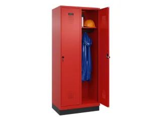 locker,HxBxD 1950x800x500mm,2vak,vak B 400mm,draaigrendel,sokkel - 1