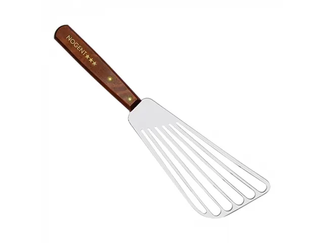 Emga Bakspaan Peltex RVS met houten handvat 28cm