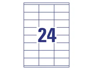 Etiket Avery Zweckform 3422 70x35mm wit 2400stuks - 3