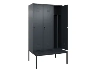 locker voor scheiding van kleding,HxBxD 2120x1200x815mm,3vak - 2