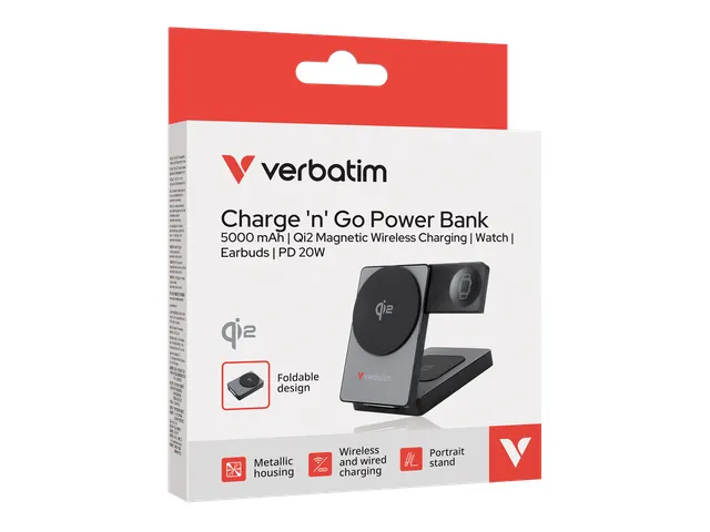 32294 VERBATIM Qi2 3in1 Powerbank